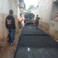 Pamarentah Desa Cijagra Larapkeun Bantuan Dana Hibah Prov, Jabar Ngahotmix Jalan Lingkungan di Kampung Legokteureup